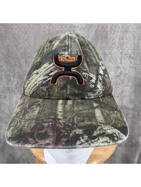 Hooey Hat Cap Fitted Youth One Size Green Camo Flexfit Baseball Logo Hunting